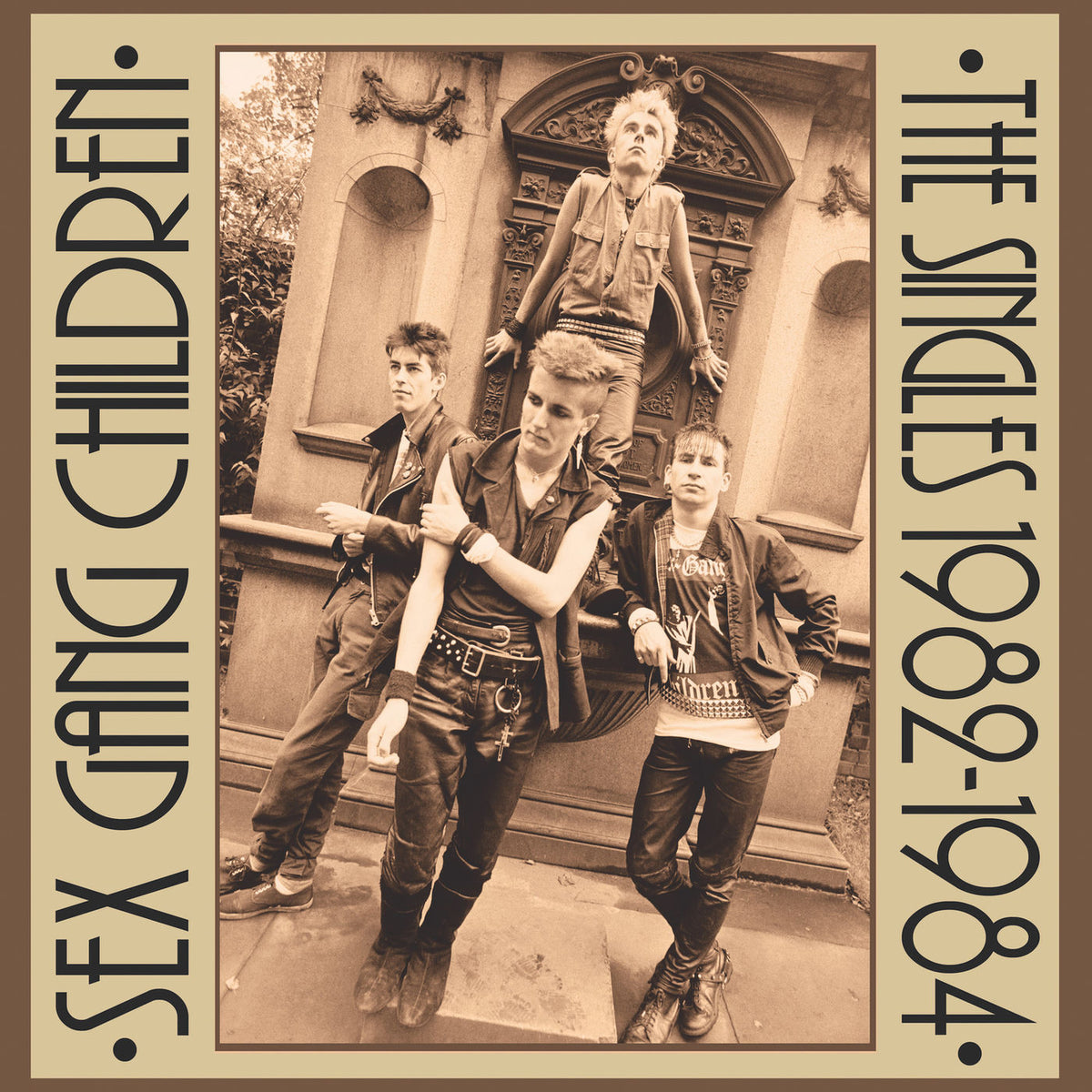 Sex Gang Children – The Singles 1982-1984 - Red Marble vinyl record cover