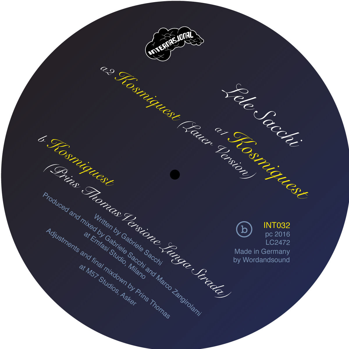 Lele Sacchi – Kosmiquest vinyl cover