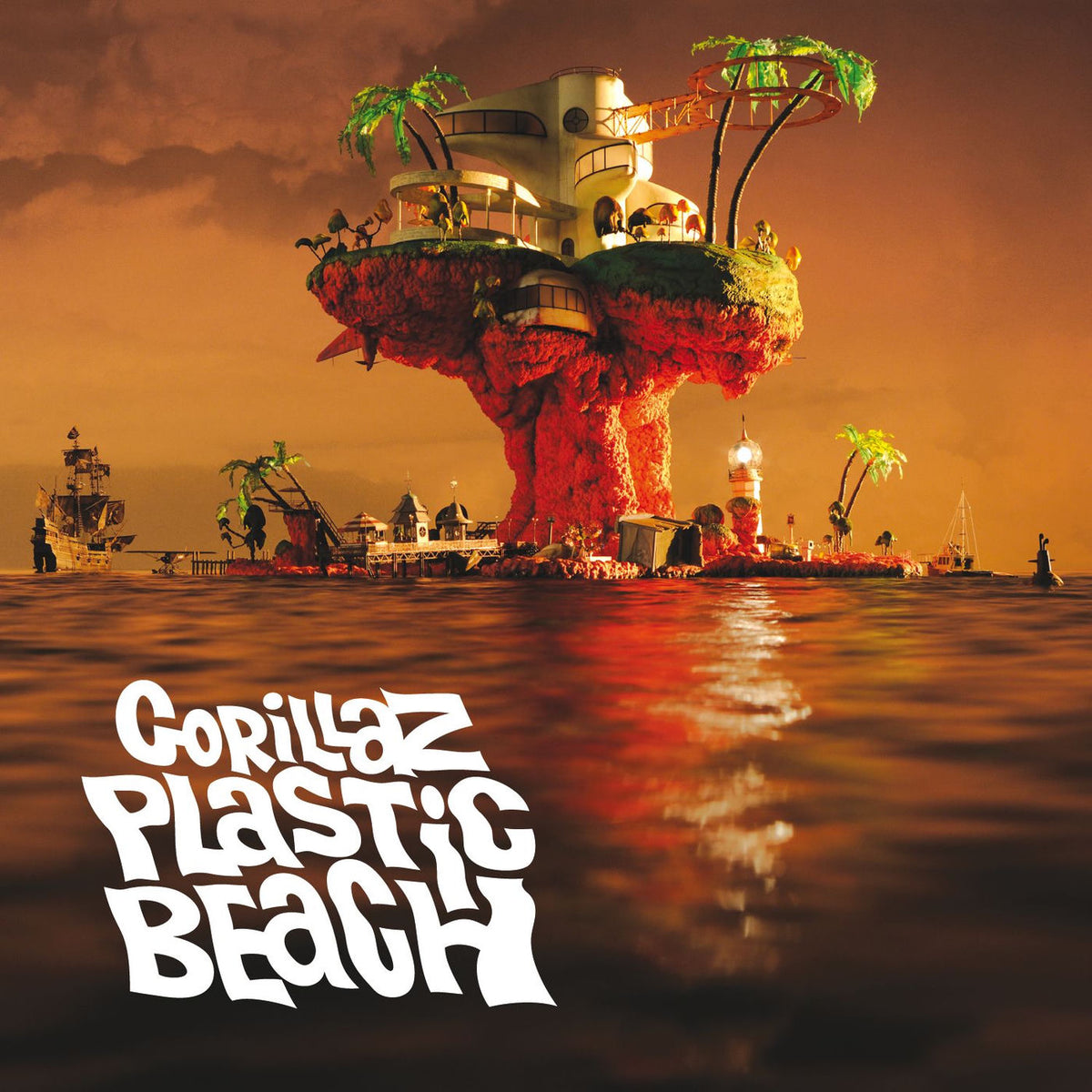 Gorillaz – Plastic Beach vinyl record cover