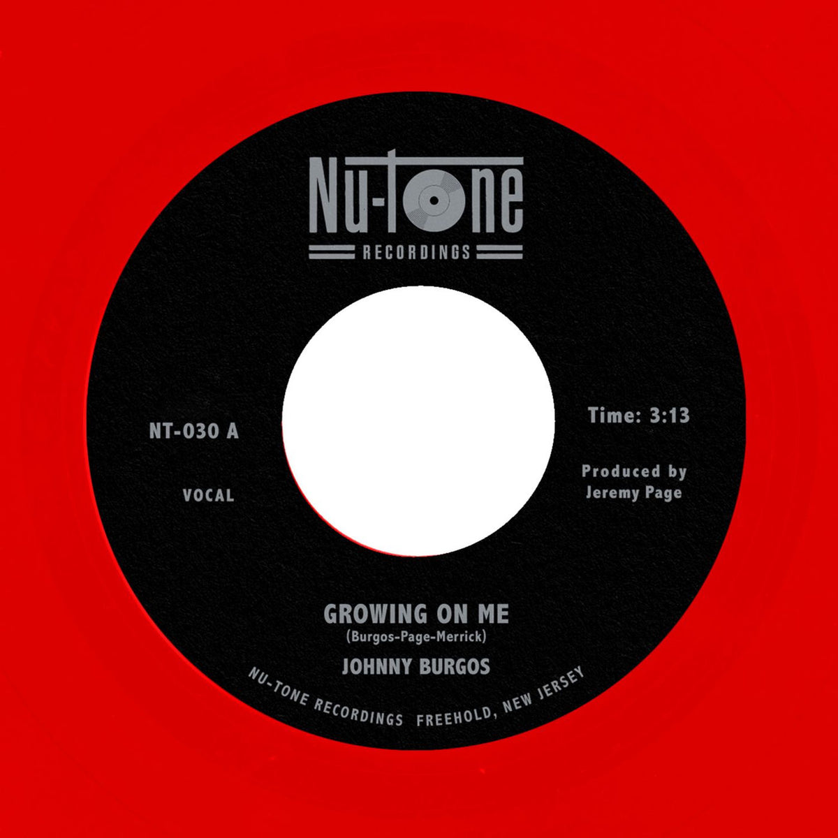 Johnny Burgos – Growing On Me / Ready vinyl cover