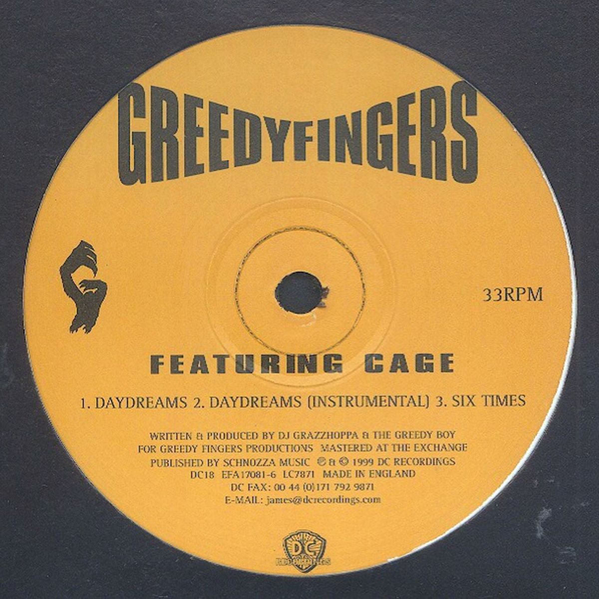 Greedy Fingers – Daydreams vinyl cover