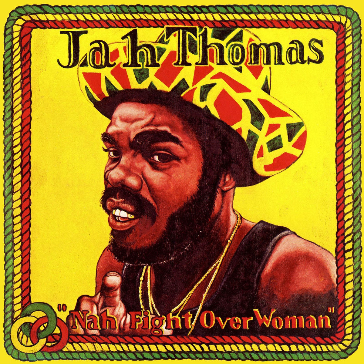 Jah Thomas – Nah Fight Over Woman vinyl record cover