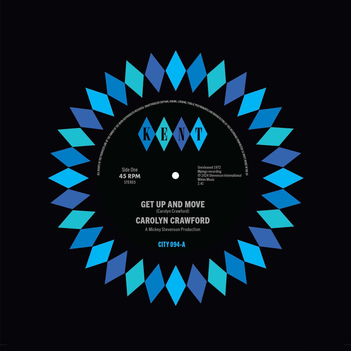 Carolyn Crawford – Get Up And Move / Sugar Boy vinyl cover
