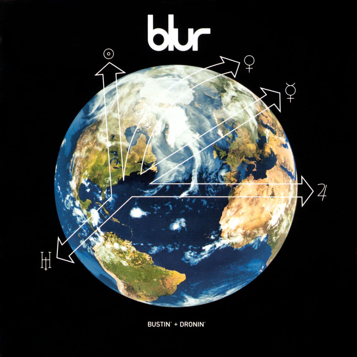 BLUR – Bustin' + Dronin (Blue/Green Vinyl) (Rsd 2022) vinyl record cover