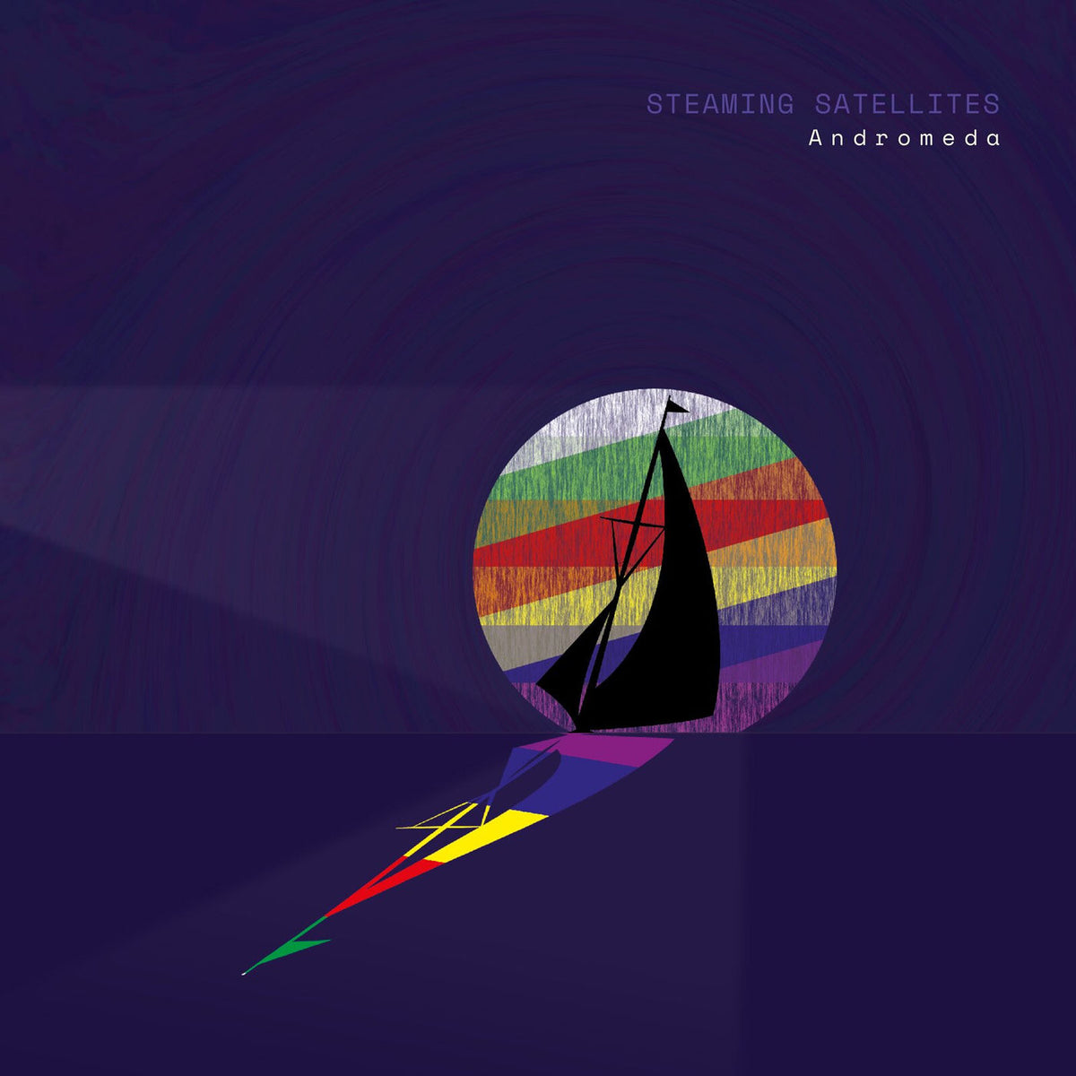 Steaming Satellites – Andromeda vinyl record cover