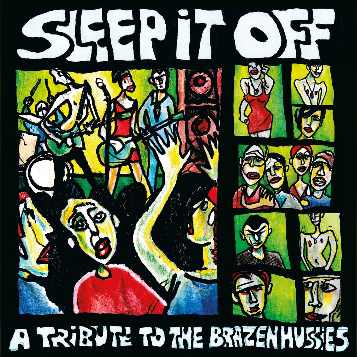 Various Artists – Sleep It Off: A Tribute to the Brazen Hussies vinyl record cover