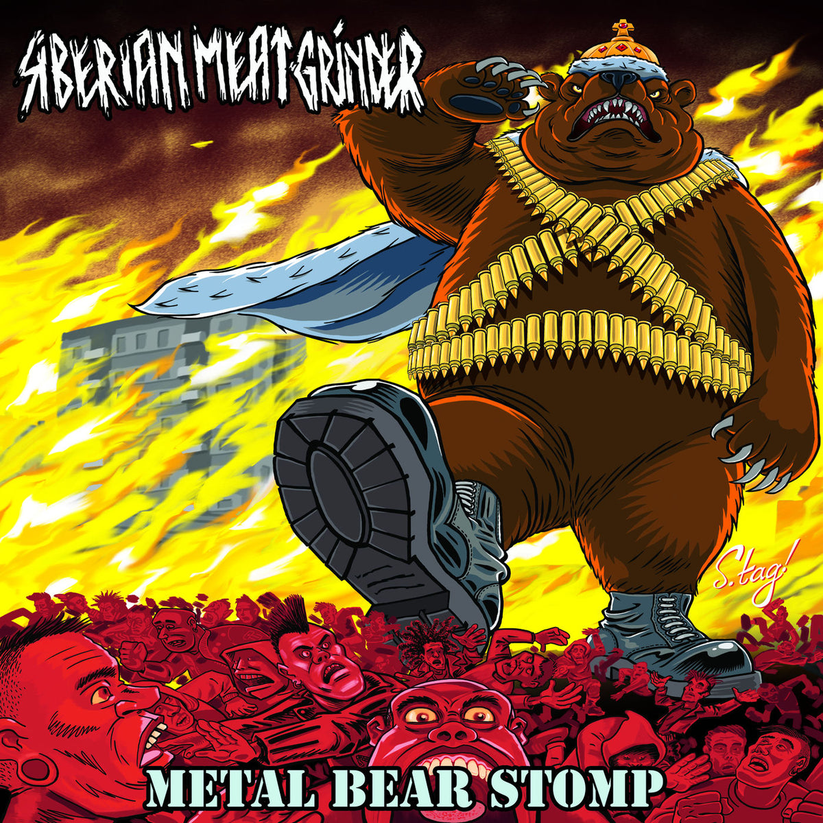 Siberian Meat Grinder – Metal Bear Stomp vinyl record cover
