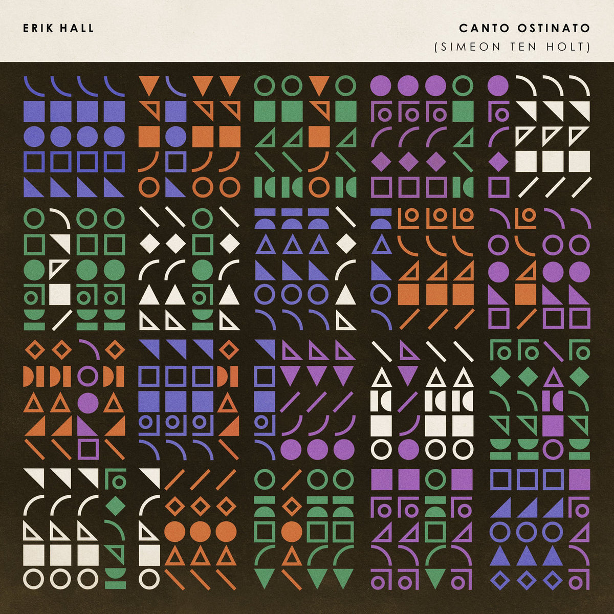 Erik Hall – Canto Ostinato vinyl cover