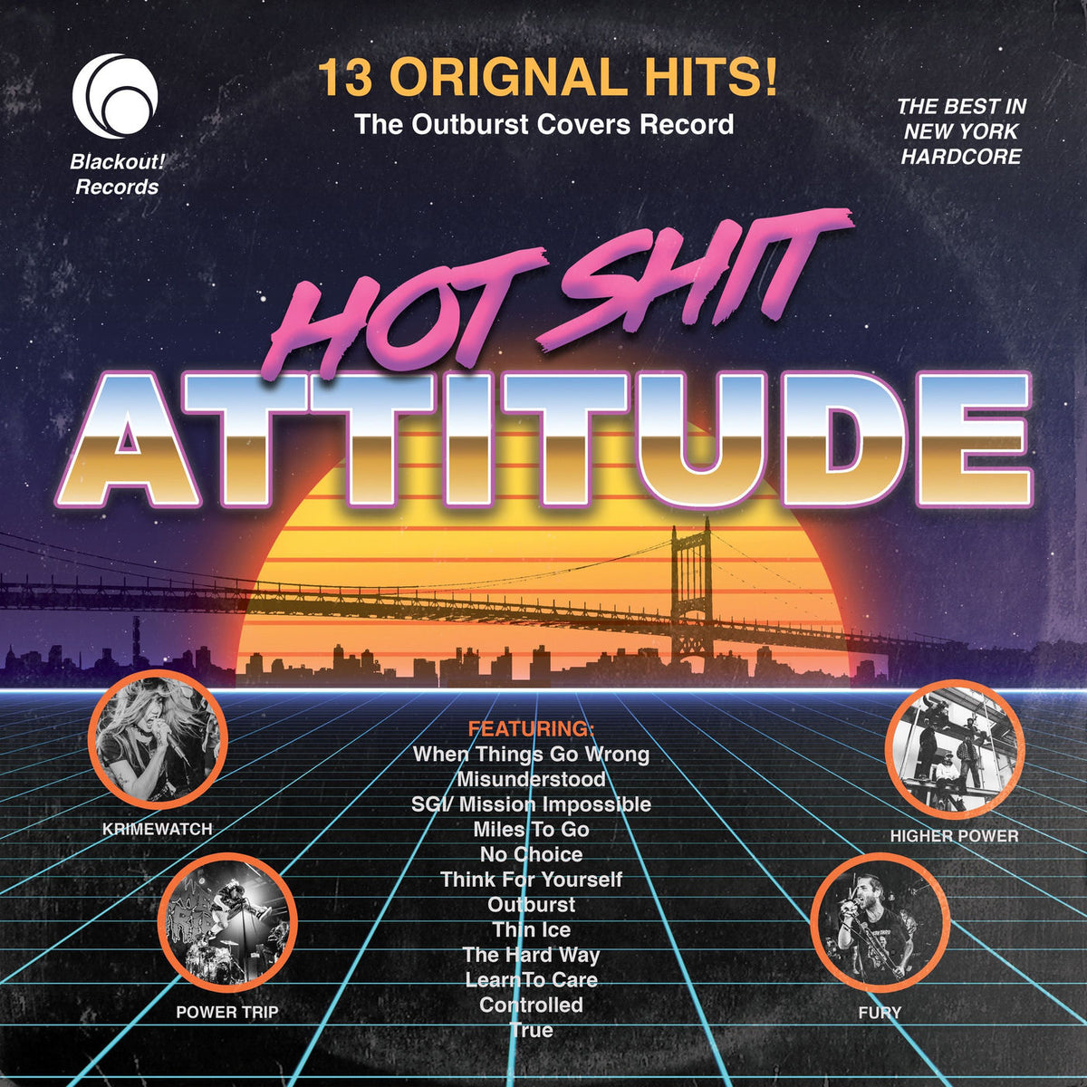 Various Artists – Hot Shit Attitude: The Outburst Covers Record (PINK) vinyl record cover
