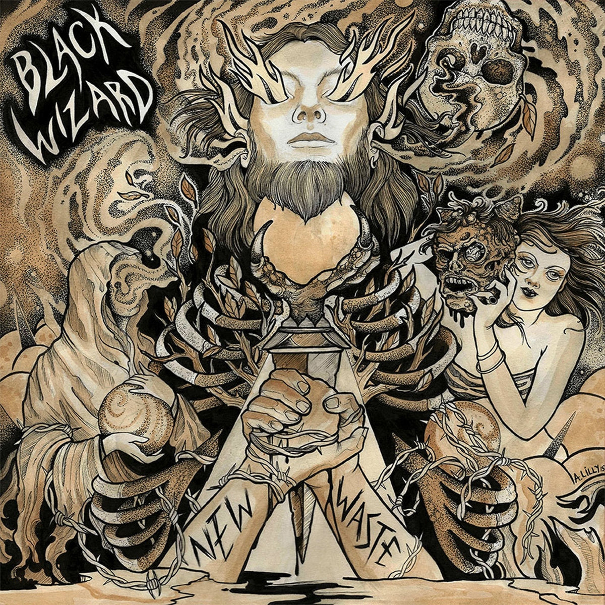 Black Wizard – New Waste vinyl record cover