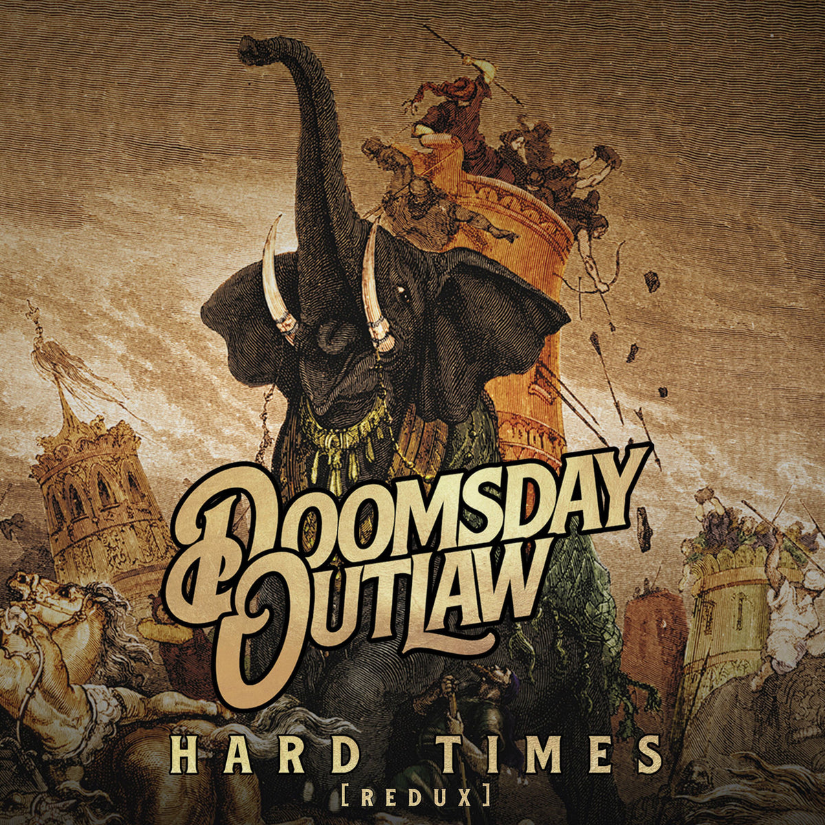 Doomsday Outlaw – Hard Times (TRANSPARENT RED VINYL) vinyl record cover