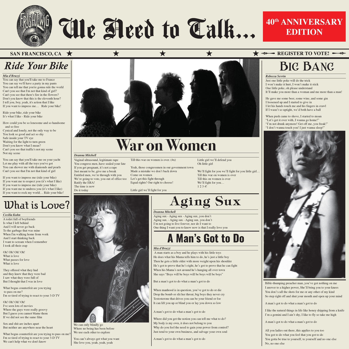 Frightwig – We Need to Talk vinyl cover