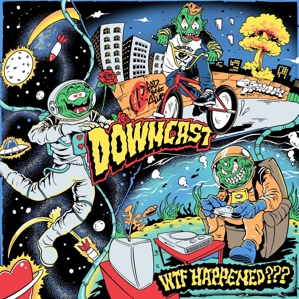 Downcast – WTF HAPPENED??? vinyl cover