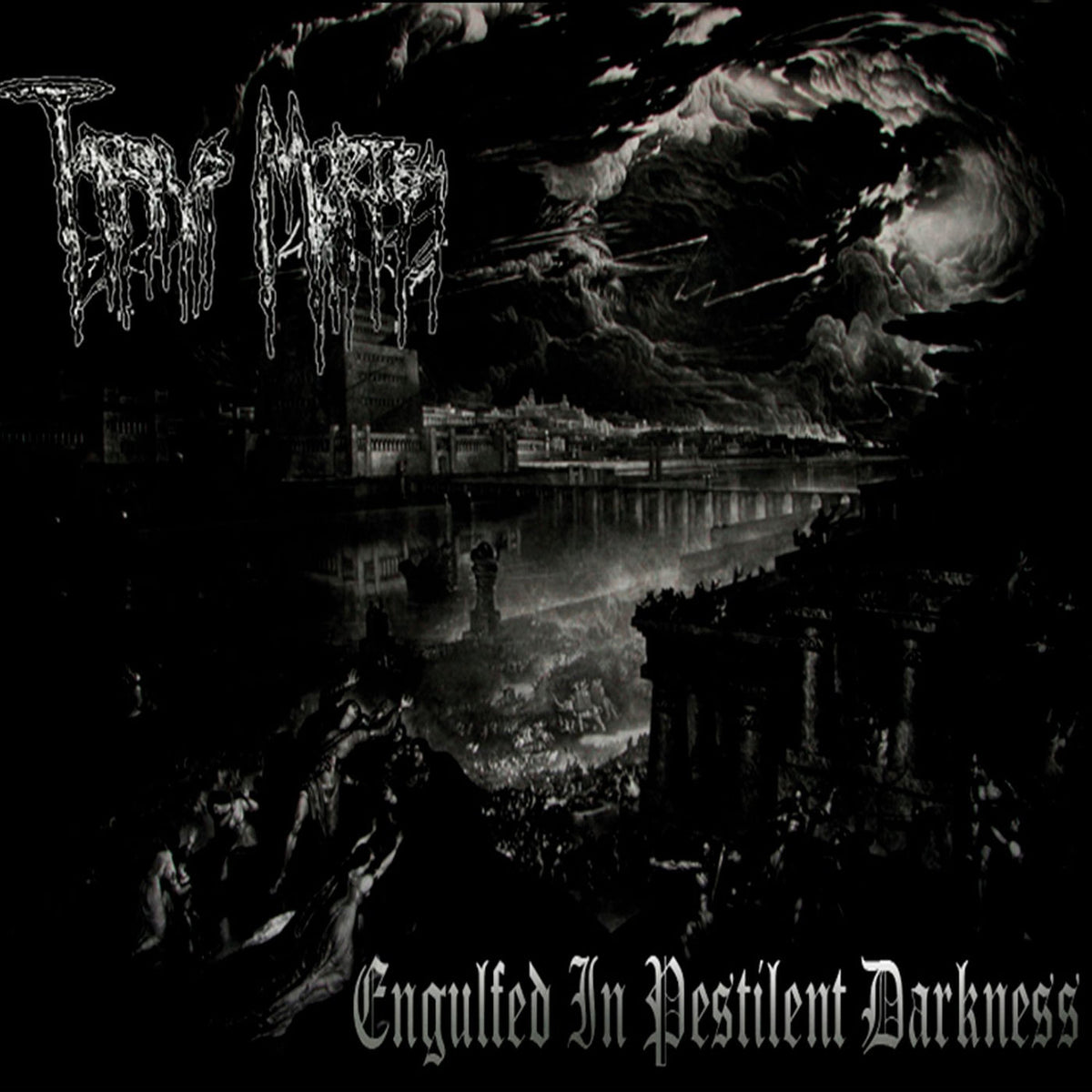 Tardus Mortem – Engulfed In Pestilent Darkness vinyl record cover