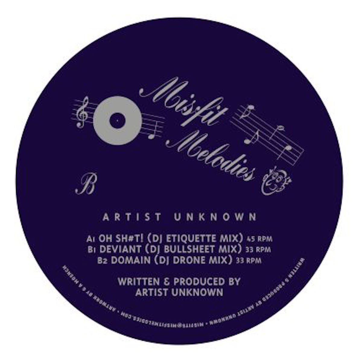 Artist Unknown – Oh Sh#t vinyl cover