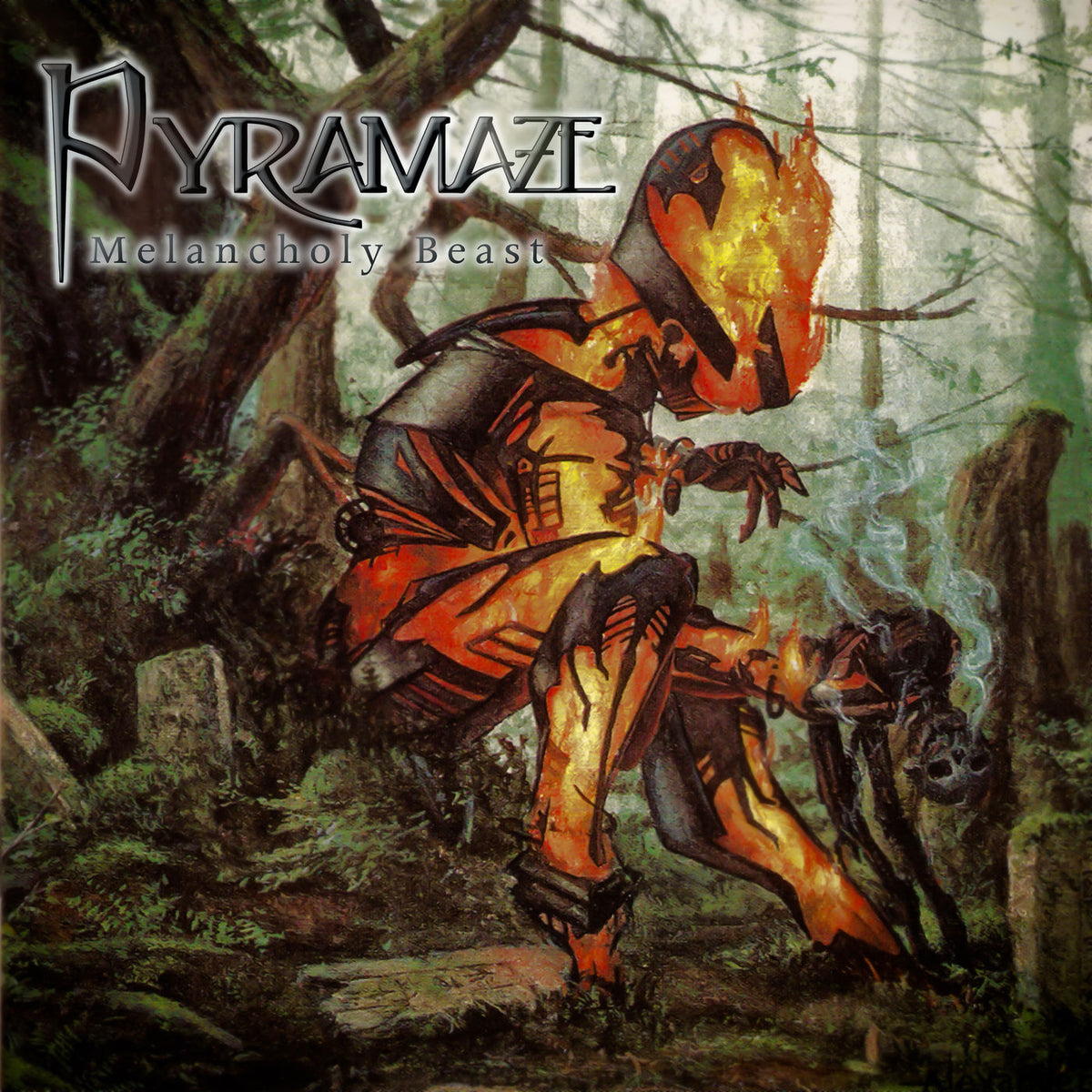 Pyramaze – Melancholy Beast - Clear vinyl record cover