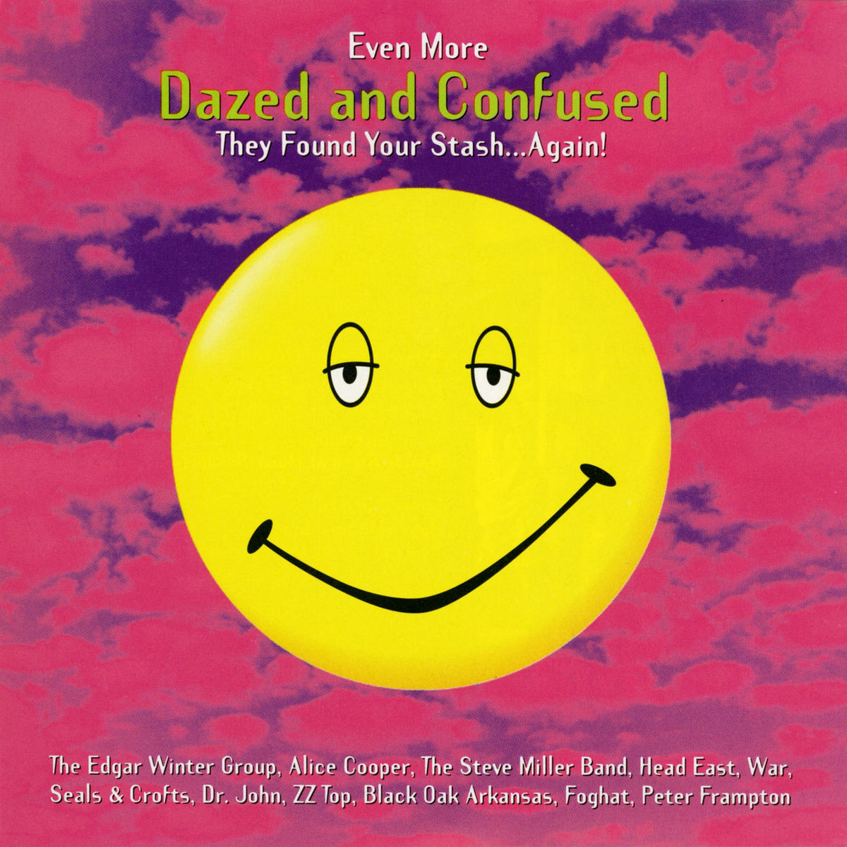 Various Artists – Even More Dazed And Confused (SOUNDTRACK) (WHITE WITH RED SPLATTER INBLOODSHOT EYES' VINYL) vinyl record cover