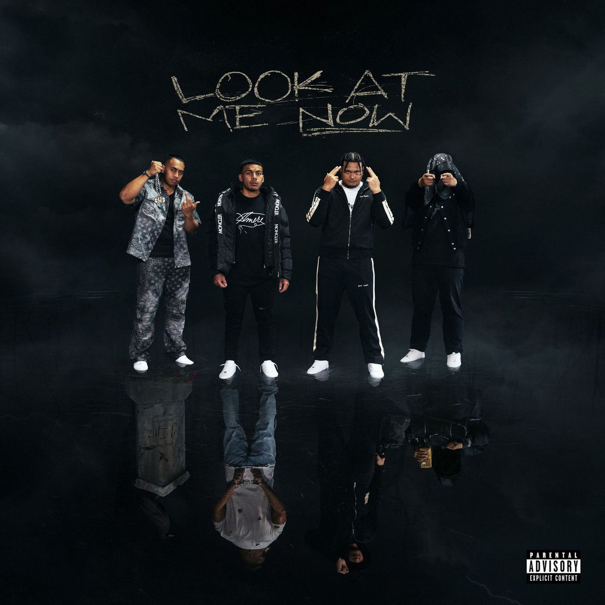 Onefour – Look At Me Now (Black / Silver Marble) vinyl record cover