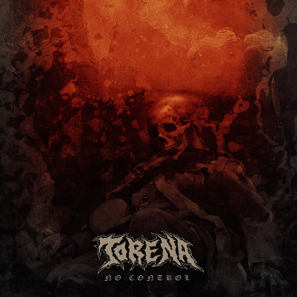 Torena – No Control [LP] (HALF BONE/HALF TRANSPARENT RED VINYL) vinyl record cover