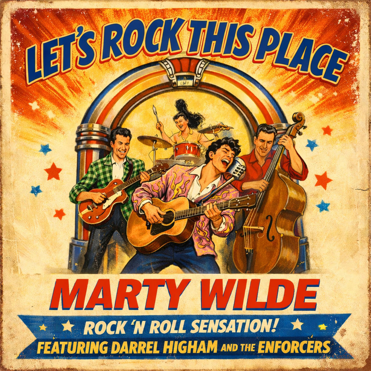 Marty Wilde – Let's Rock This Place vinyl record cover