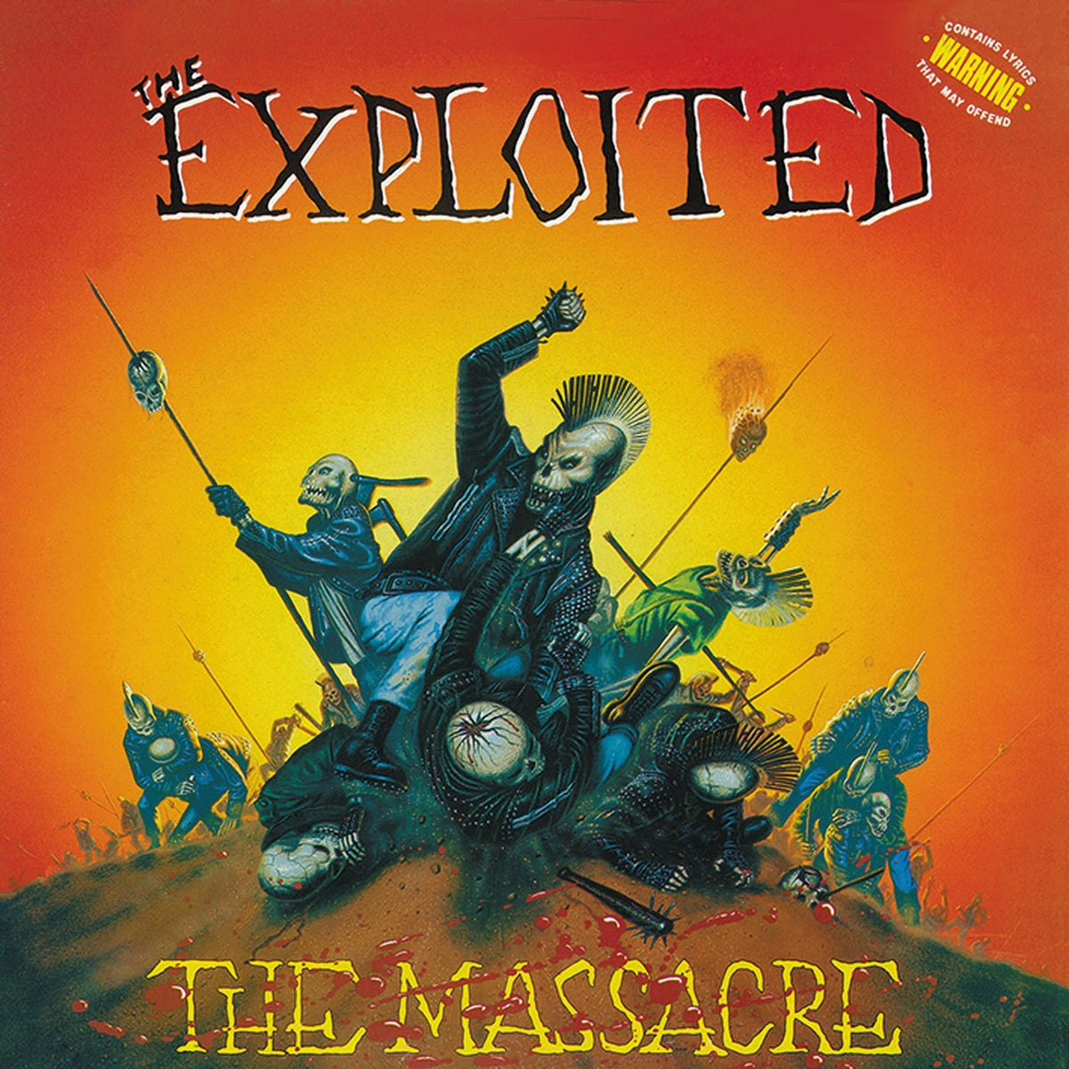 The Exploited – The Massacre (Special Edition) (Transparent Blue Vinyl) vinyl record cover