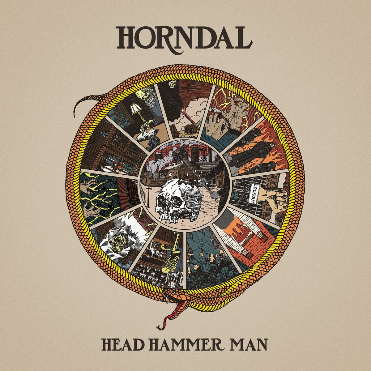 Horndal – Head Hammer Man (Black Ice Transparent Vinyl) vinyl record cover