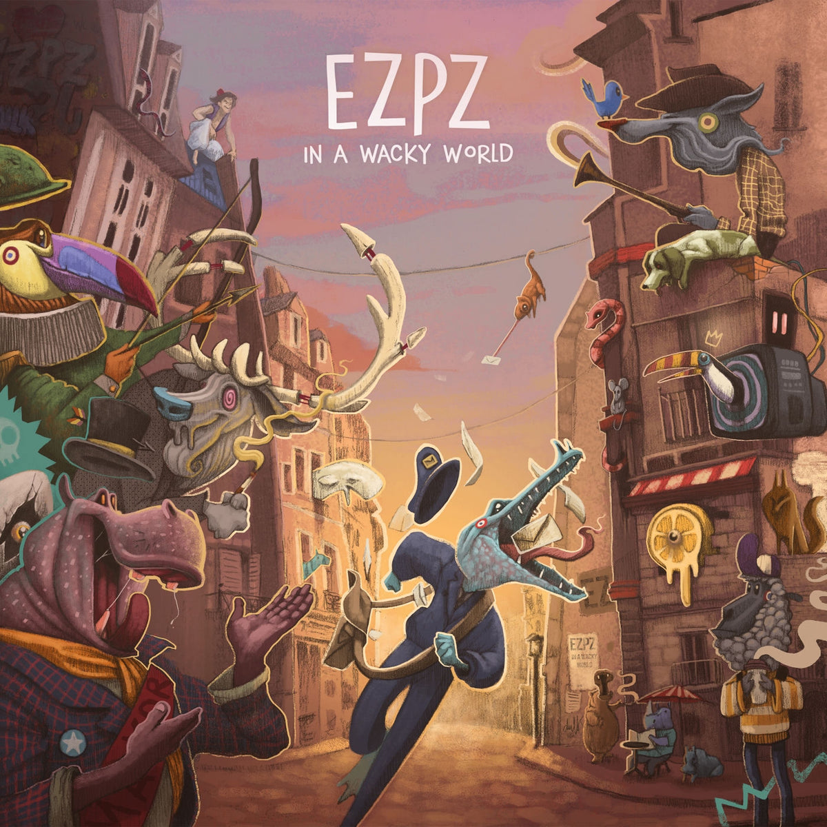 EZPZ – In A Wacky World vinyl record cover