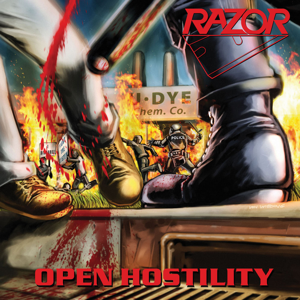 Razor – Open Hostility vinyl record cover