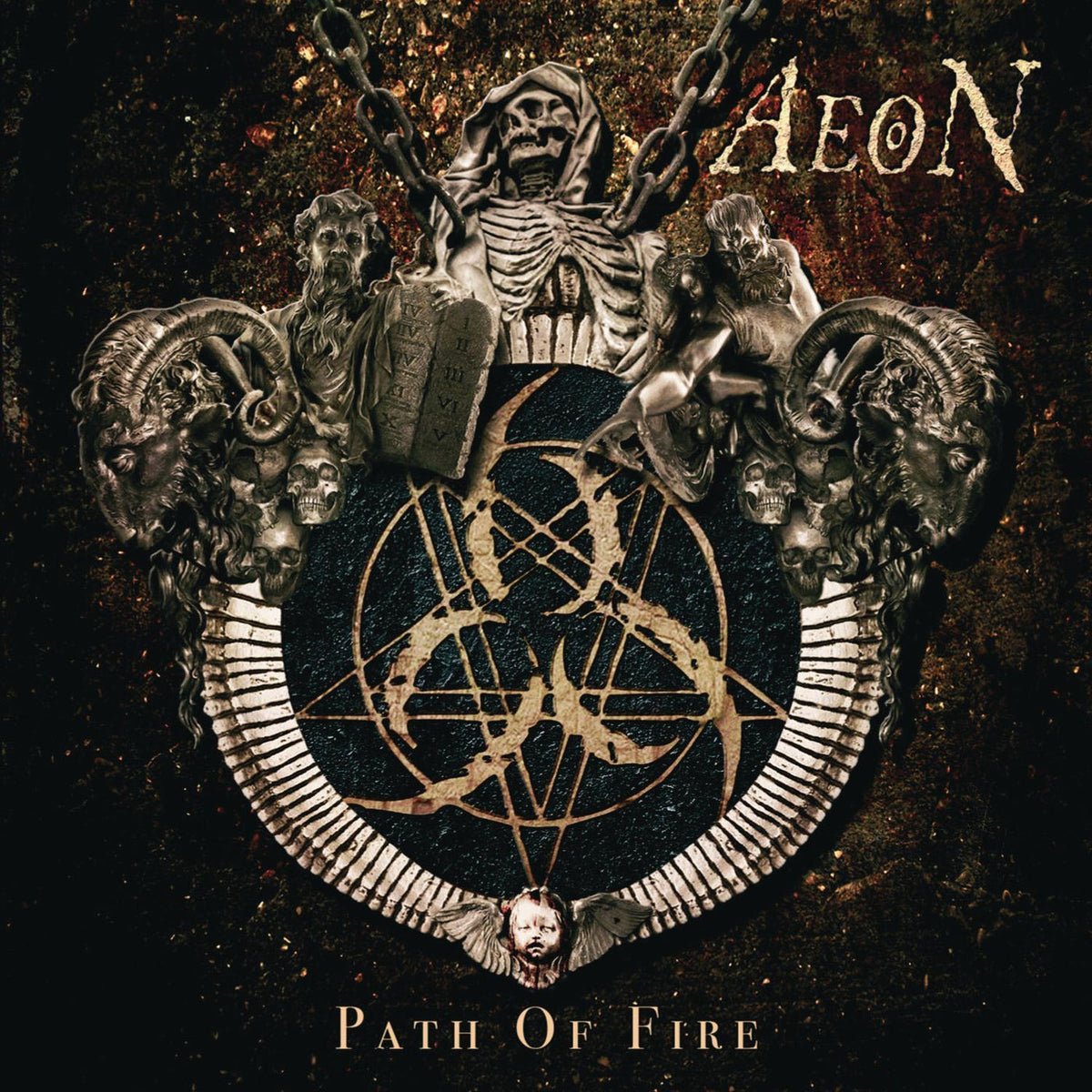 Aeon – Path Of Fire (Sunburst Yellow/Red Vinyl) vinyl record cover