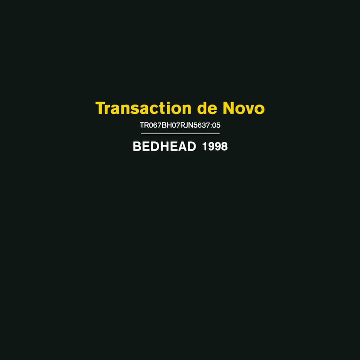 Bedhead – Transaction de Novo vinyl cover