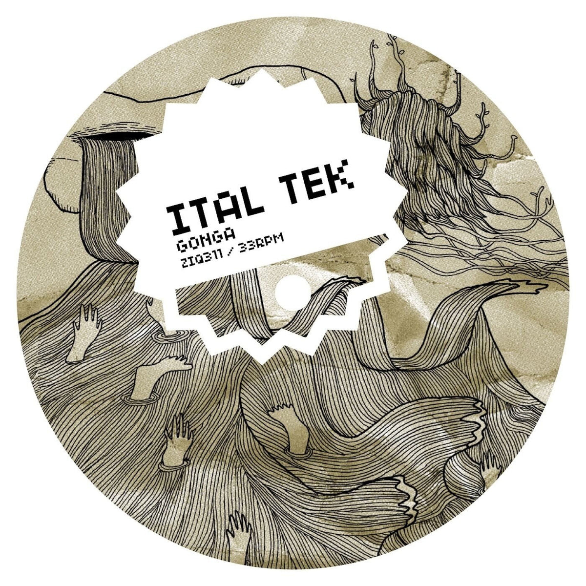 Ital Tek – Gonga vinyl cover