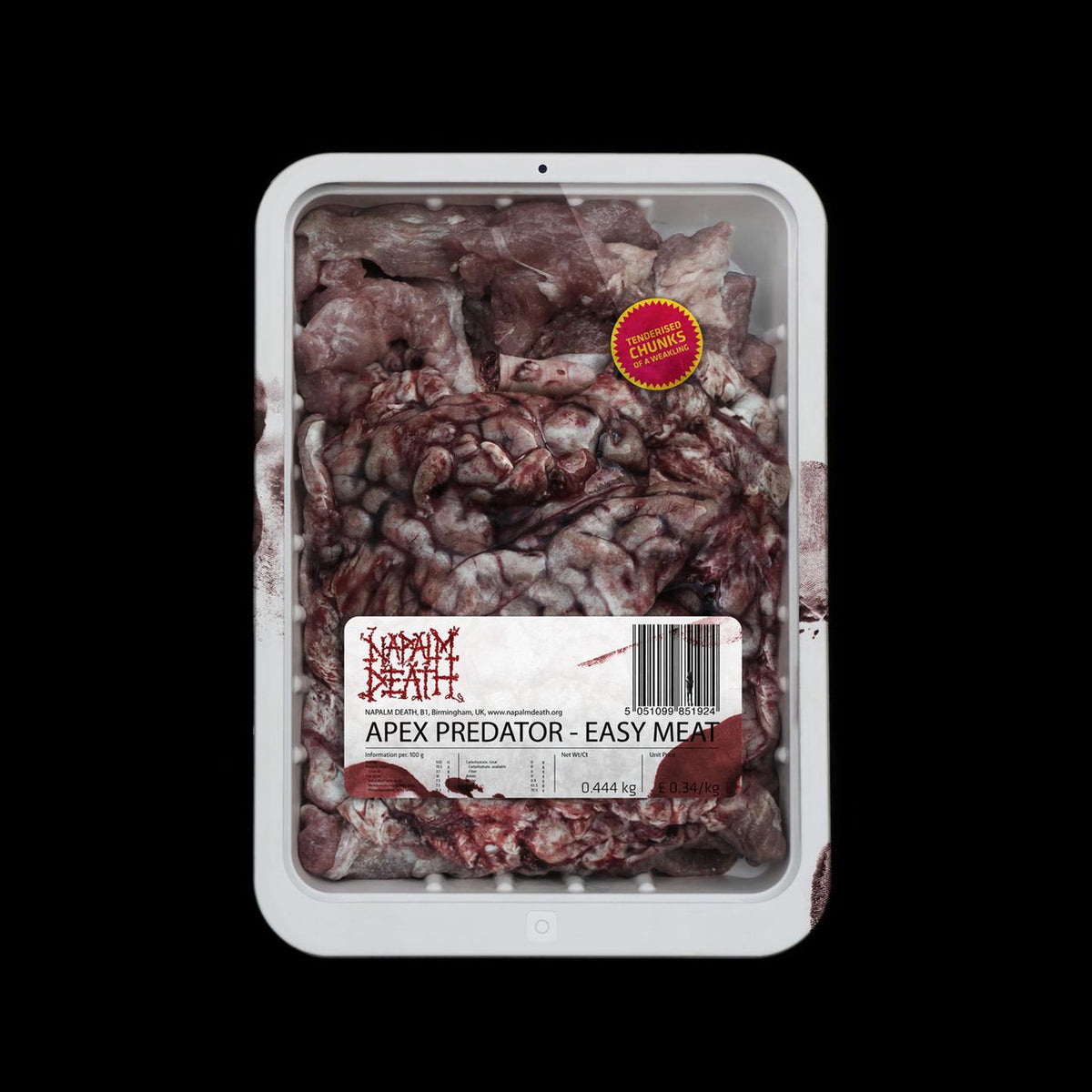Napalm Death – Napalm Death - Apex Predator: Easy Meat (Marbled Vinyl) vinyl record cover