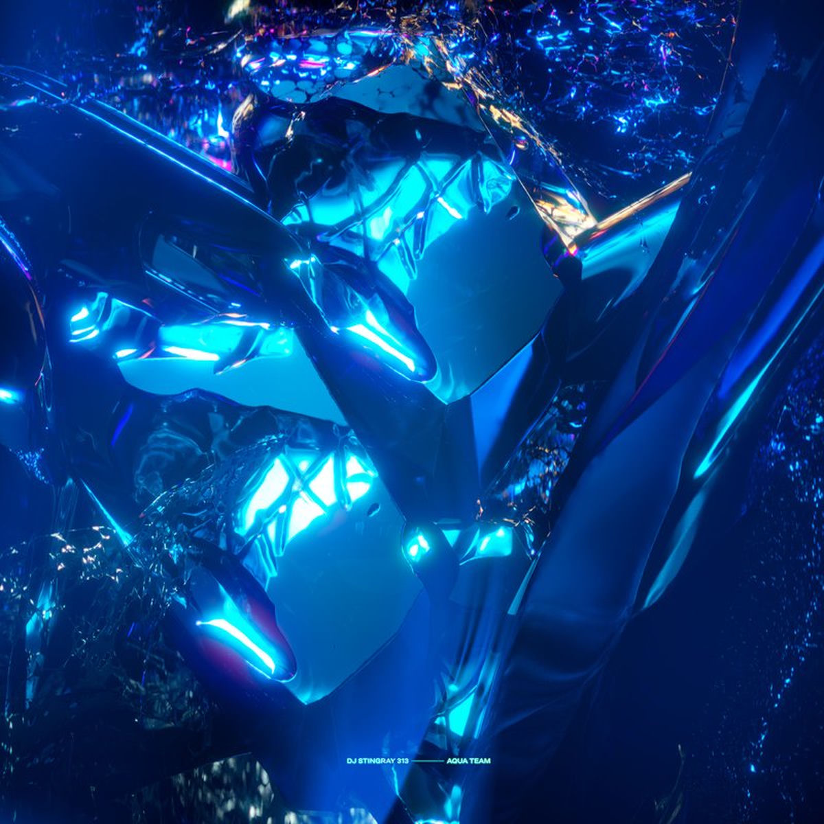 Dj Stingray 313 – Aqua Team [3LP] vinyl record cover