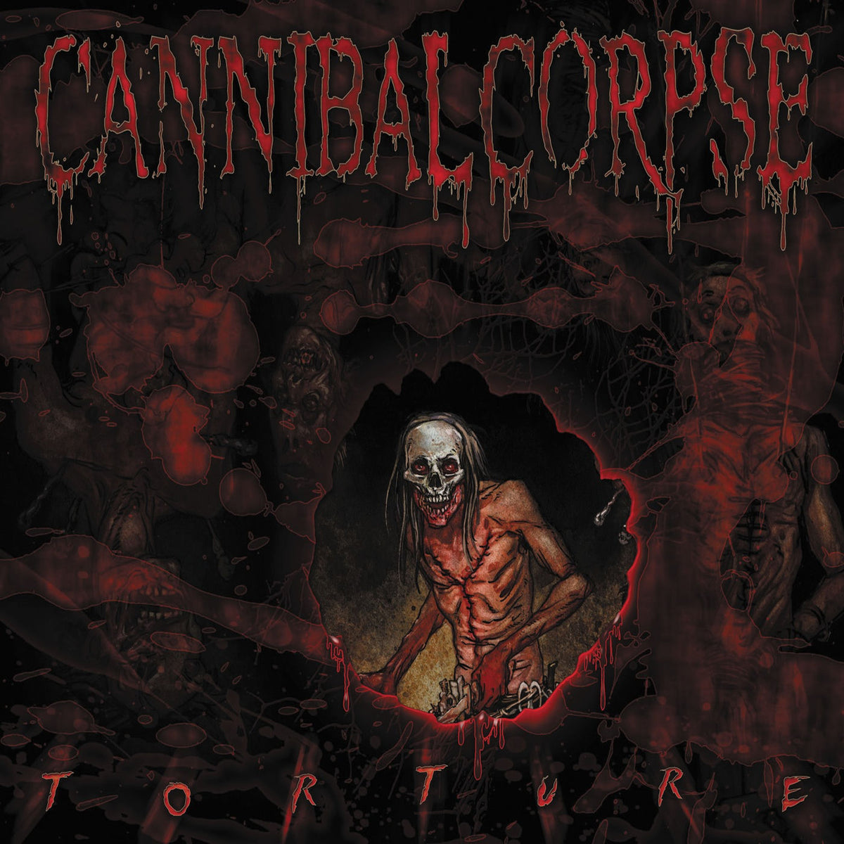 Cannibal Corpse – Torture (White Vinyl) (Phd Exclusive) vinyl record cover