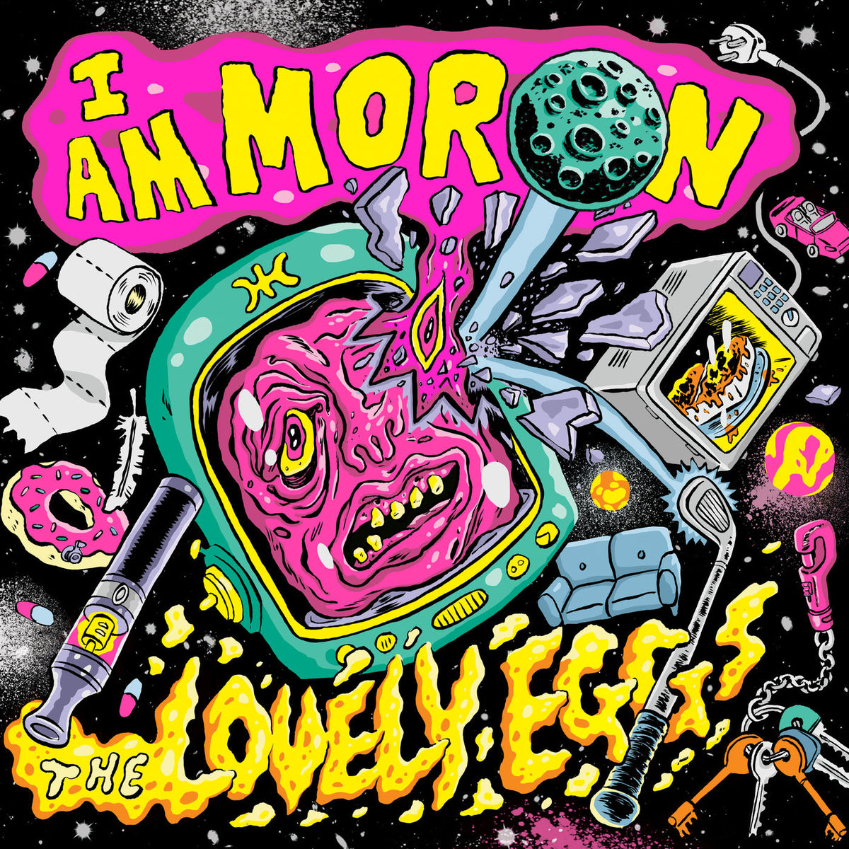 The Lovely Eggs – I Am Moron vinyl cover