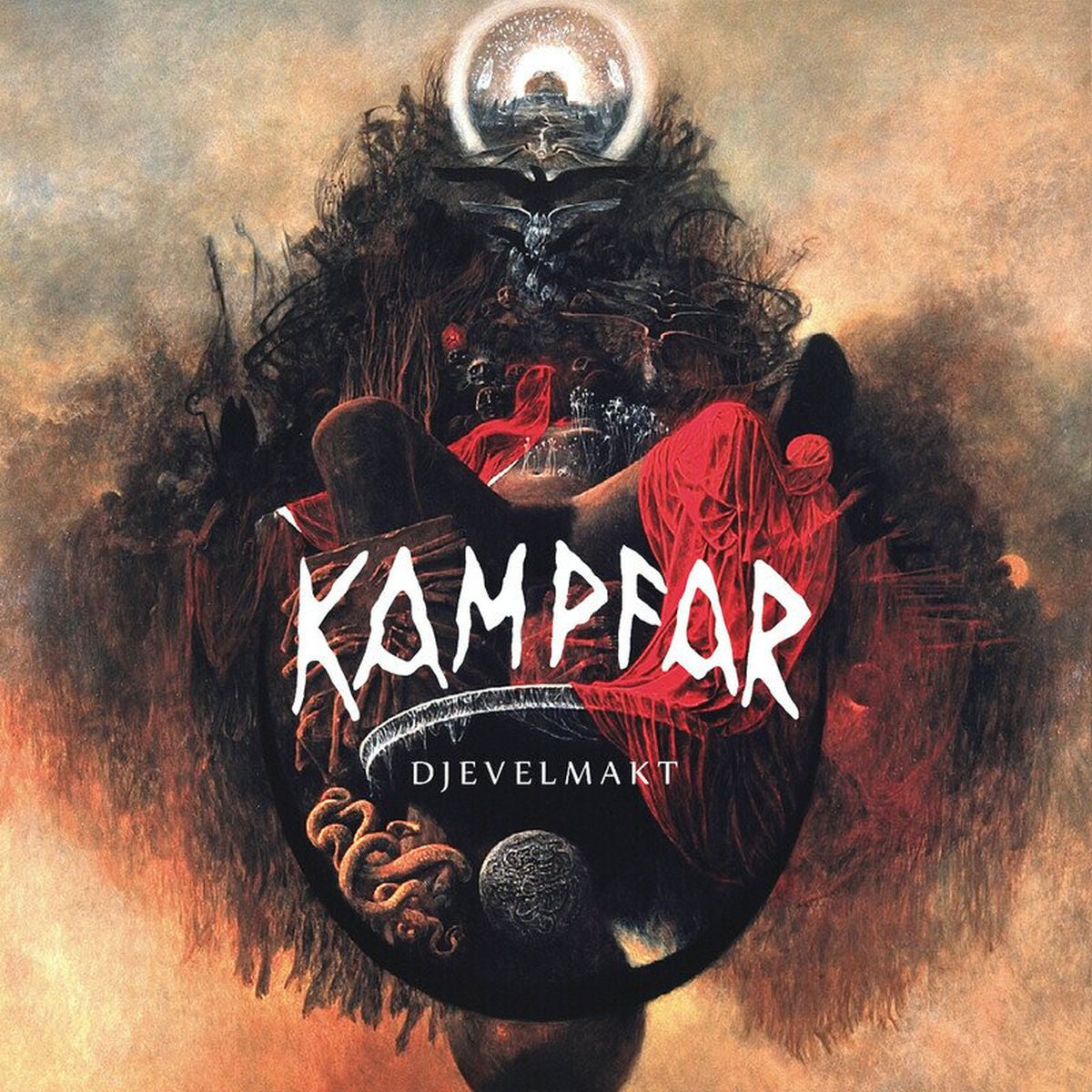 Kampfar – Djevelmakt (DOOKEY BROWN VINYL) vinyl record cover