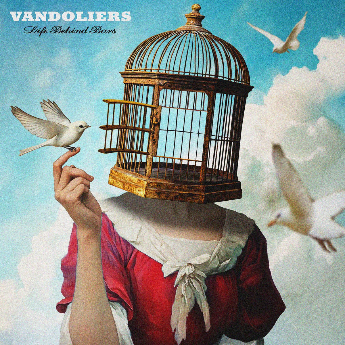 Vandoliers – Life Behind Bars (WHITE WITH BLUE SPLATTER VINYL) (INDIES) vinyl record cover