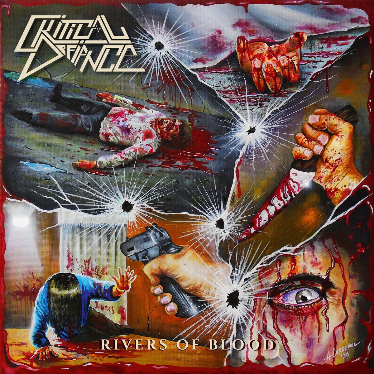 Critical Defiance – Rivers of Blood vinyl record cover