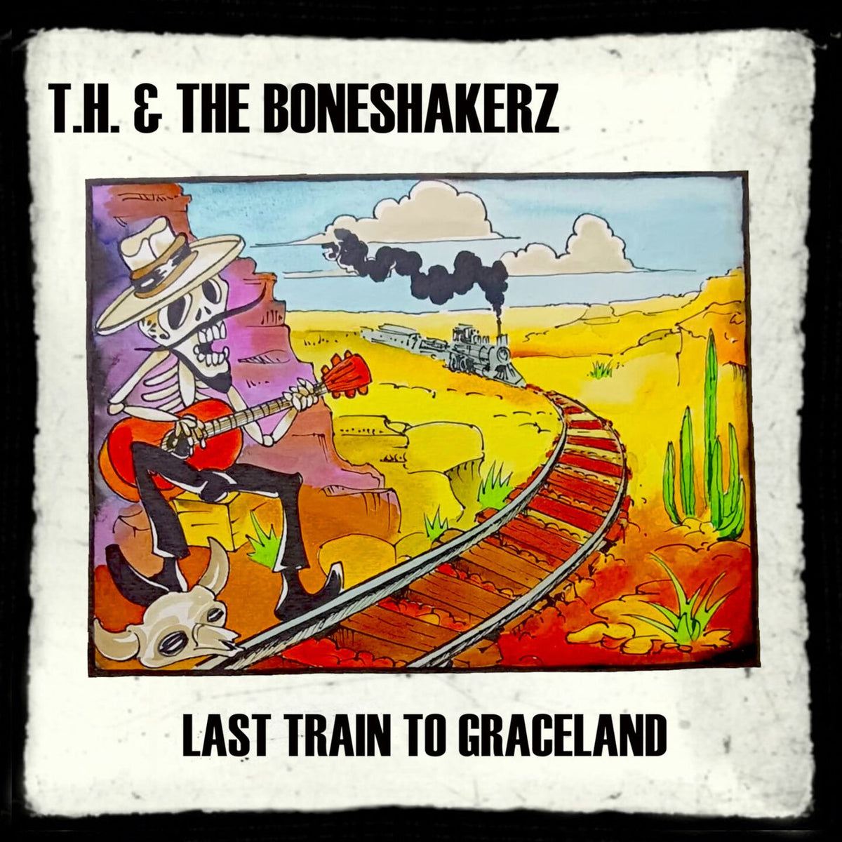 T.H. & The Boneshakerz – Last Train To Graceland vinyl record cover