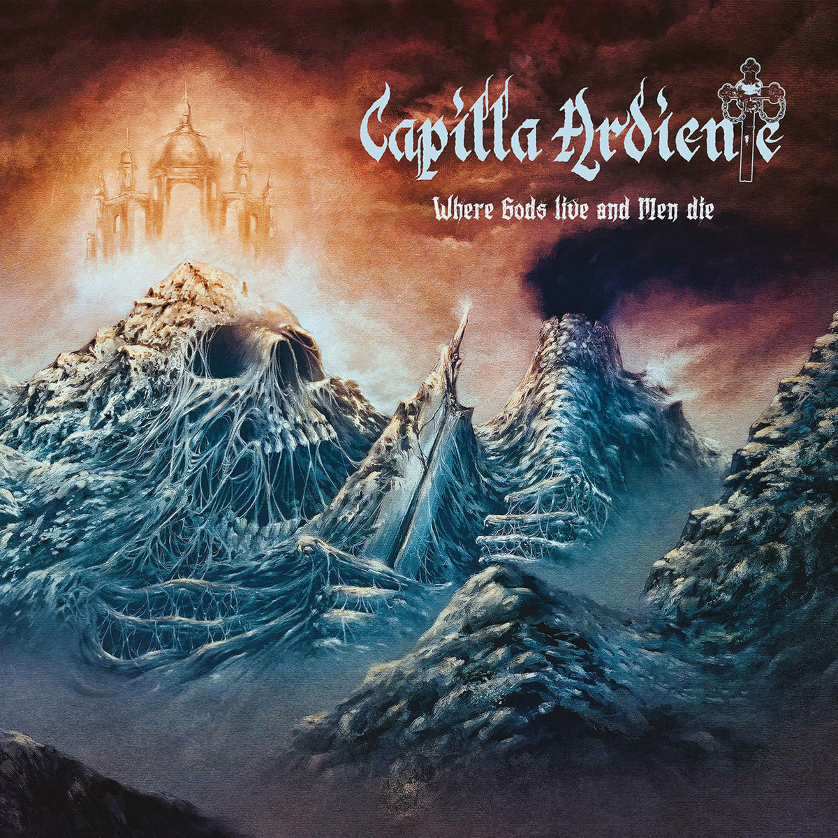 Capilla Ardiente – Where Gods Live & Men Die [LP] (BEER COLORED VINYL) vinyl record cover