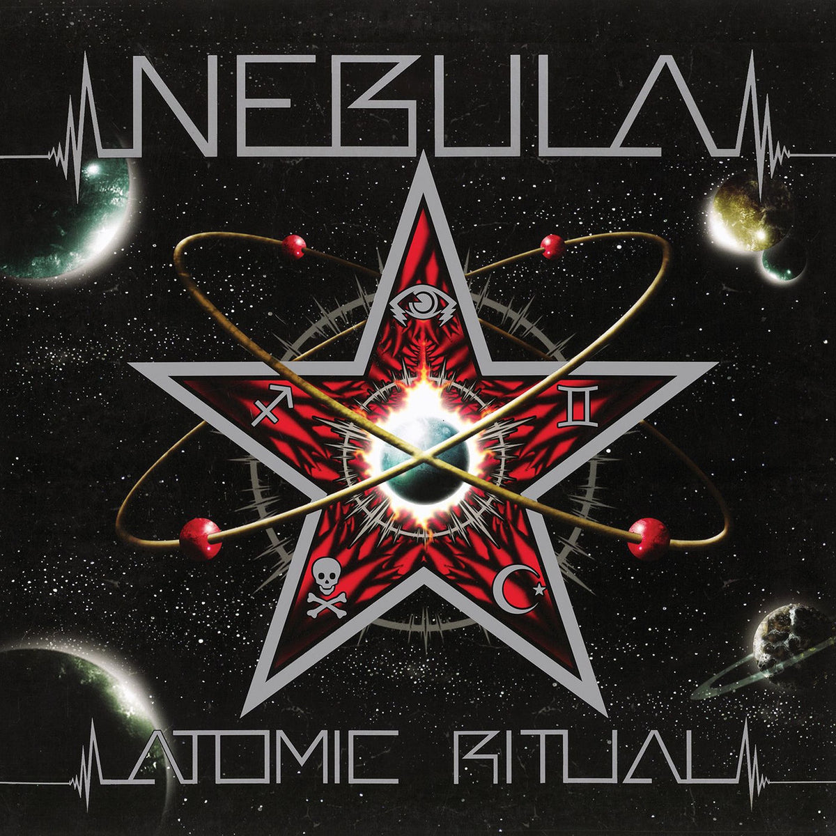 Nebula – Atomic Ritual (Quad Silver/Red Vinyl) vinyl record cover