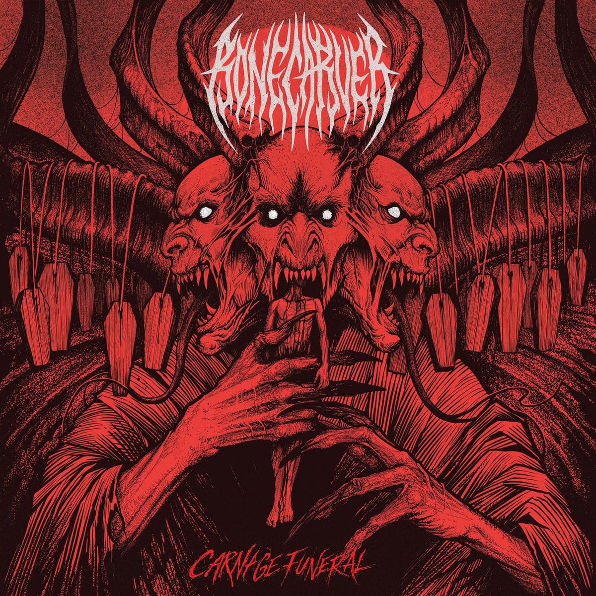 Bonecarver – Carnage Funeral vinyl record cover