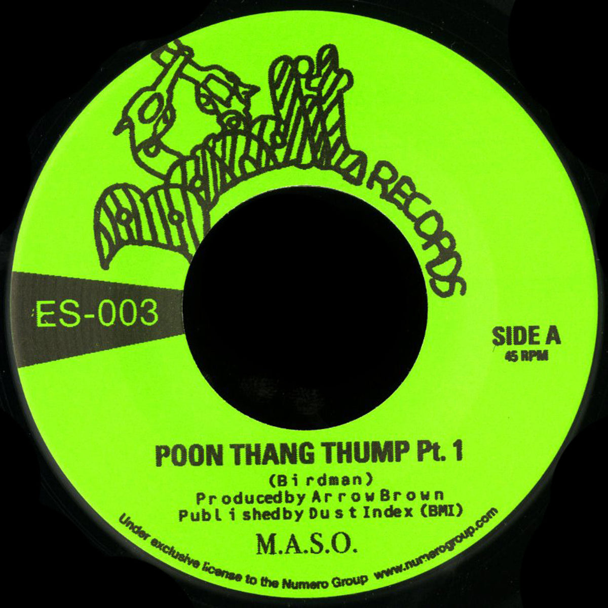 M.A.S.O. – Poon Tang Thump, Pt. 1 / Pt. 2 vinyl cover
