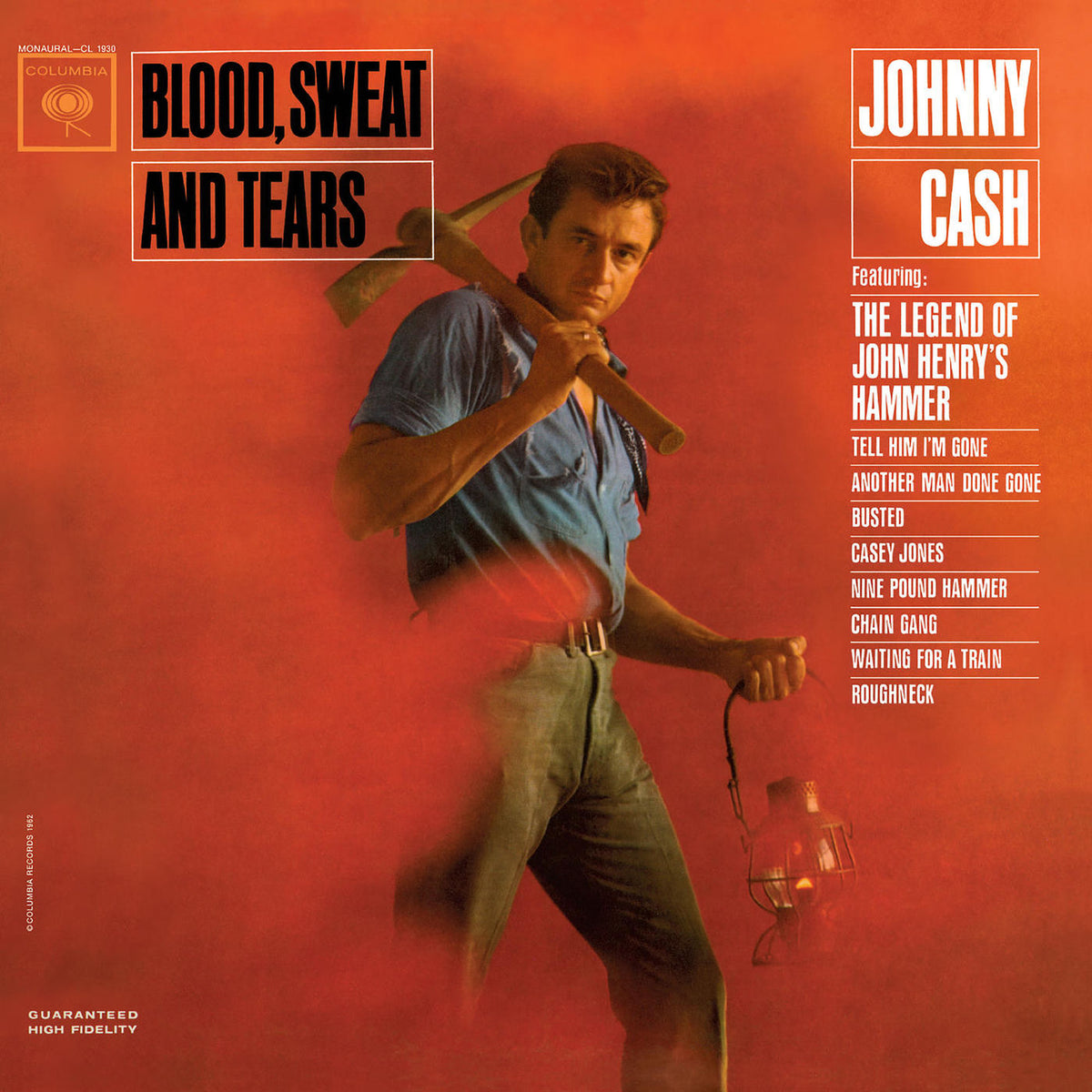 Johnny Cash – Blood. Sweat And Tears vinyl record cover