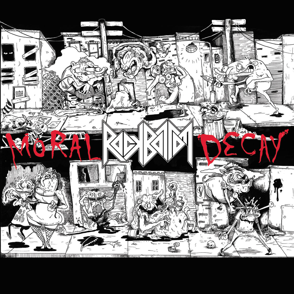 Rock Bottom – Moral Decay vinyl record cover