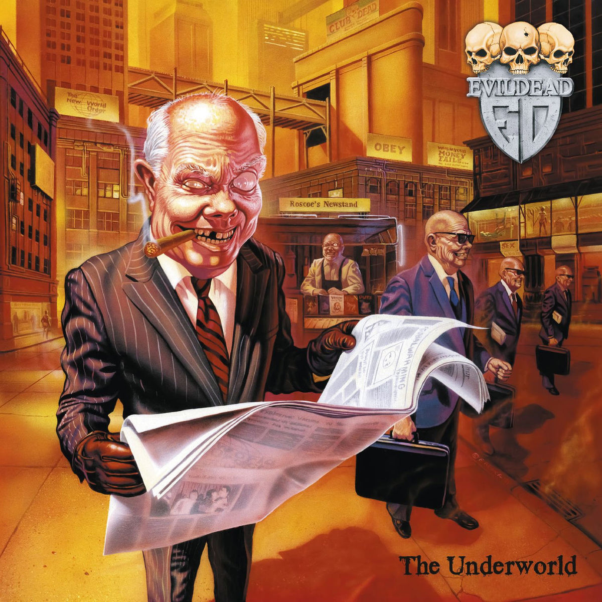 Evildead – The Underworld (Re-Release) (2 X 12' Black Vinyl Album) vinyl record cover