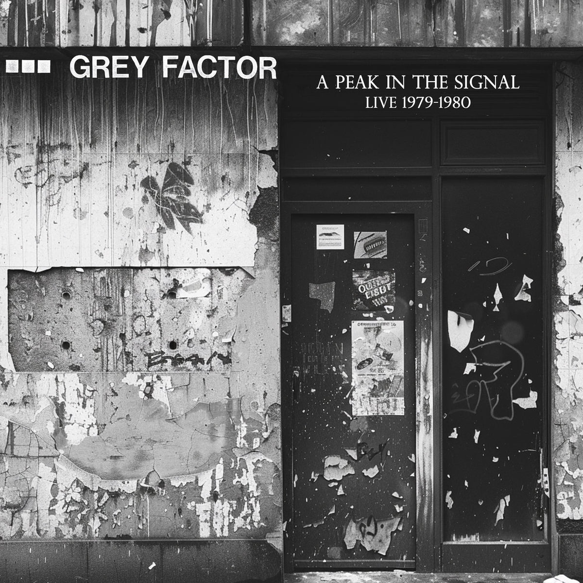 Grey Factor – A Peak In The Signal (LIVE 1979-1980) vinyl record cover