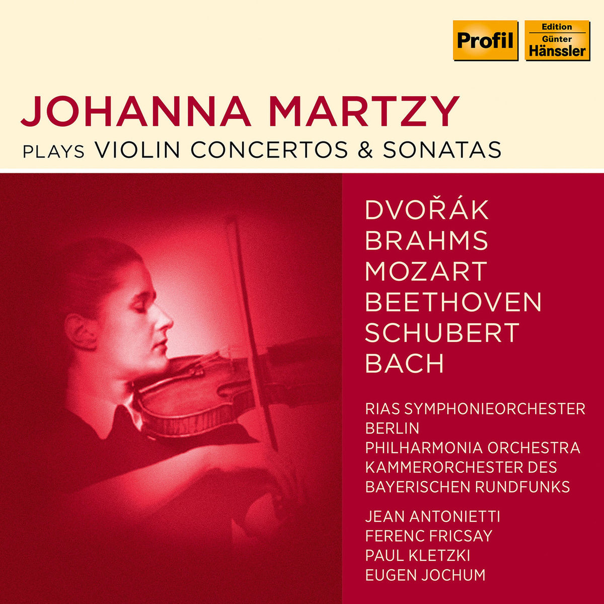 Johanna Martzy – Johanna Martzy Plays Violin Concertos & Sonatas vinyl cover