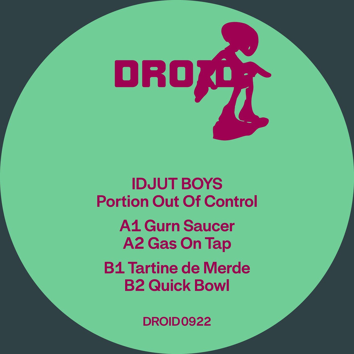 Idjut Boys – Portion Out Of Control vinyl cover