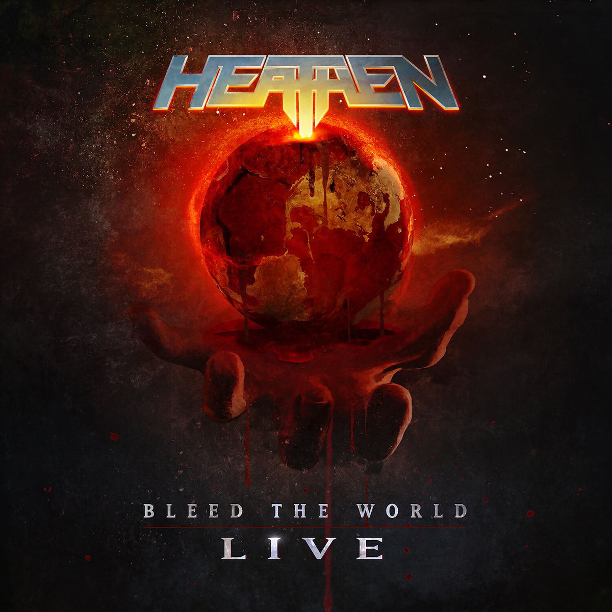 Heathen – Bleed the World Live vinyl record cover